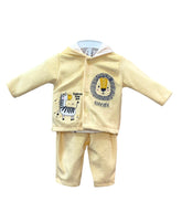 3PC Yellow Zebra Suit Set